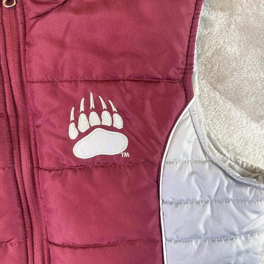 G3 University of Montana Grizzlies Puffer Vest Maroon Gray Full Zip NCAA - Picture 4 of 8